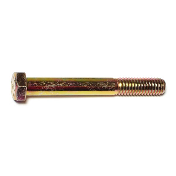 Midwest Fastener Grade 8, 3/8"-16 Hex Head Cap Screw, Zinc Yellow Steel, 3 in L, 5 PK 62887 - main